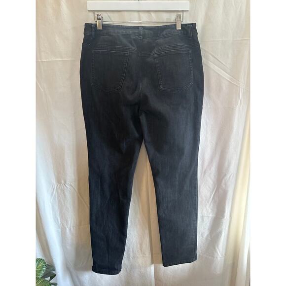 Anne Klein Black Straight-Leg Jeans - Size 10 - Picture 2 of 4